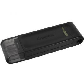 Модуль Flash 128Gb Kingston DT70 Type-C USB 3.2 Exodia пластик, чорний, ковпачок