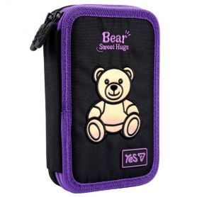 Пенал YES 2відділення без наповнення, Bear Sweet 21х13х4см